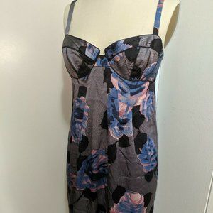 Rebecca Taylor 100% Silk Floral Slip Dress 6